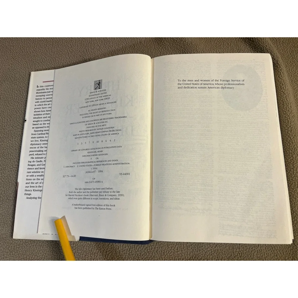 Diplomacy by‎ Henry Kissinger 1994 Hardcover First Edition Simon & Schuster